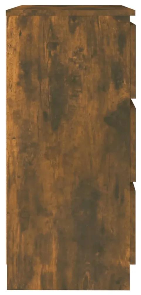 Servanta, stejar fumuriu, 60x35x76 cm, lemn prelucrat 1, Stejar afumat