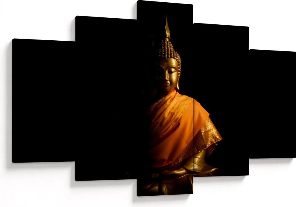 Tablou - Statuia lui Buddha de aur (150x105 cm)