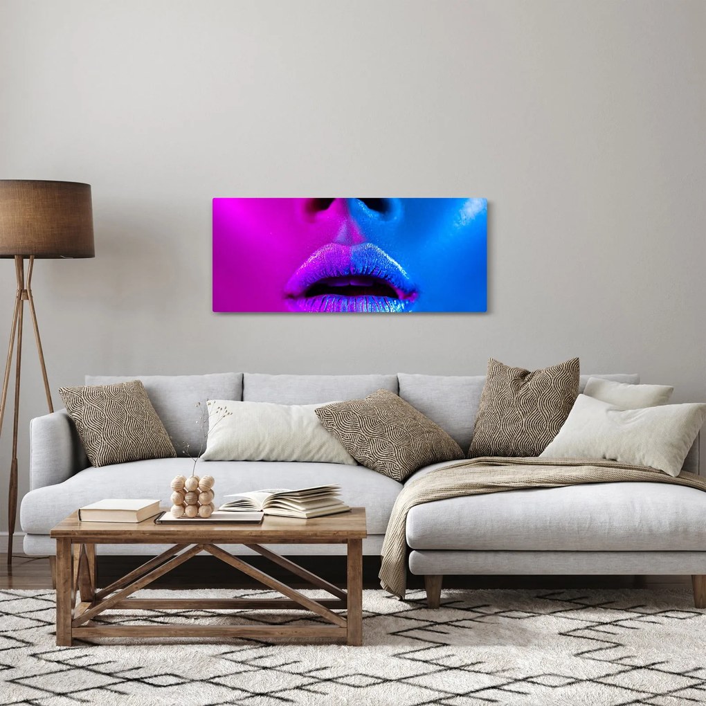 Tablou - Imaginea buzelor colorate (120x50 cm)