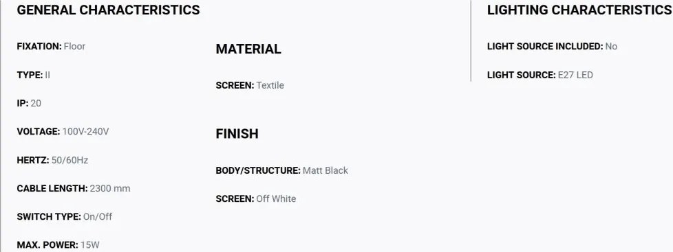 Lampadar/Lampa de podea design modern NILA