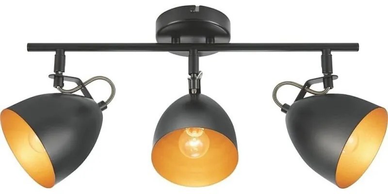 Lustra cu 3 spoturi metal negru LASABEZ