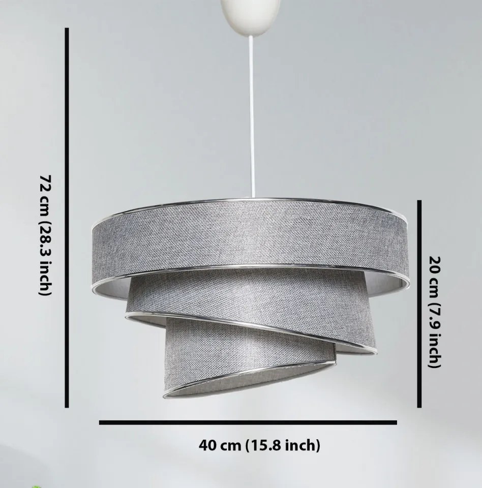 Lustra Couper - Grey, Silver, Soclu E27, Max. 45 - 60W