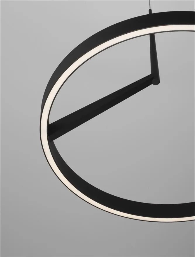 Lustra circulara aluminiu negru LED CCT ADALIZ 60cm
