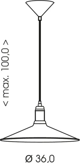 Brilagi - Lampă suspendată pe cablu FORGE, 1xE27/60W/230V, Ø 36 cm, maro