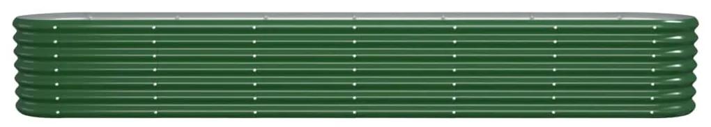Jardiniera gradina verde 260x40x36 cm otel vopsit electrostatic 1, Verde, 260 x 40 x 36 cm