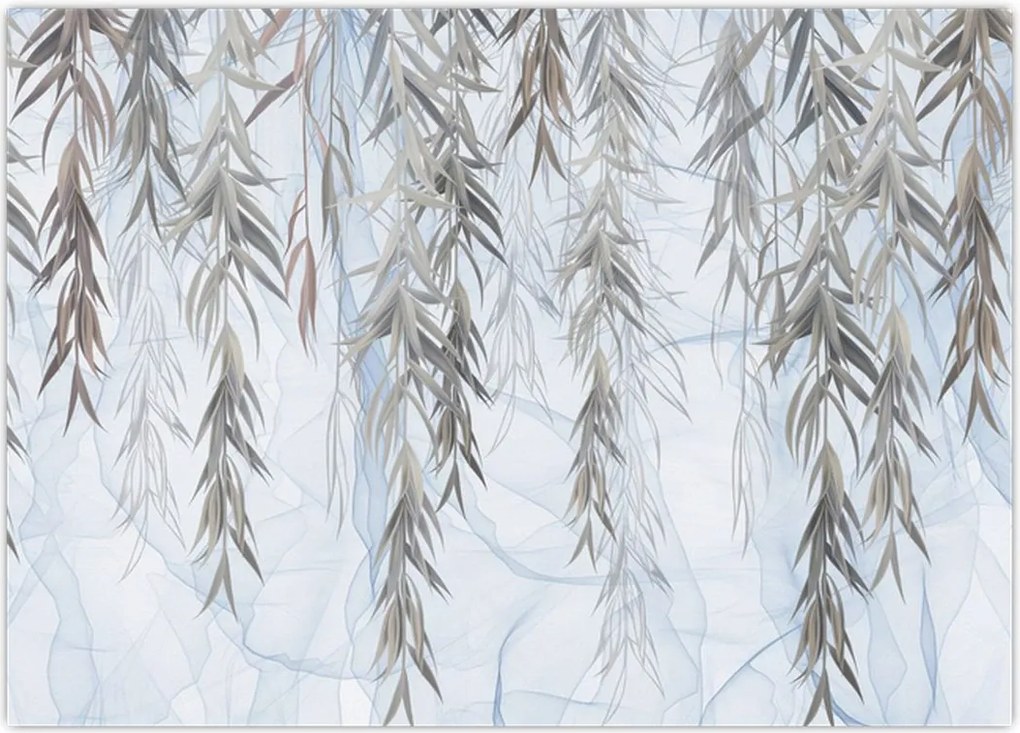 Tablou - Crenguțe de salcie fundal albastru (70x50 cm)