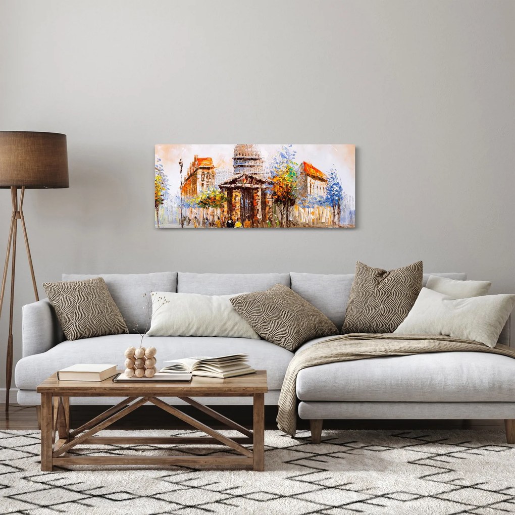 Tablou - Monument de oraș pictat (120x50 cm)