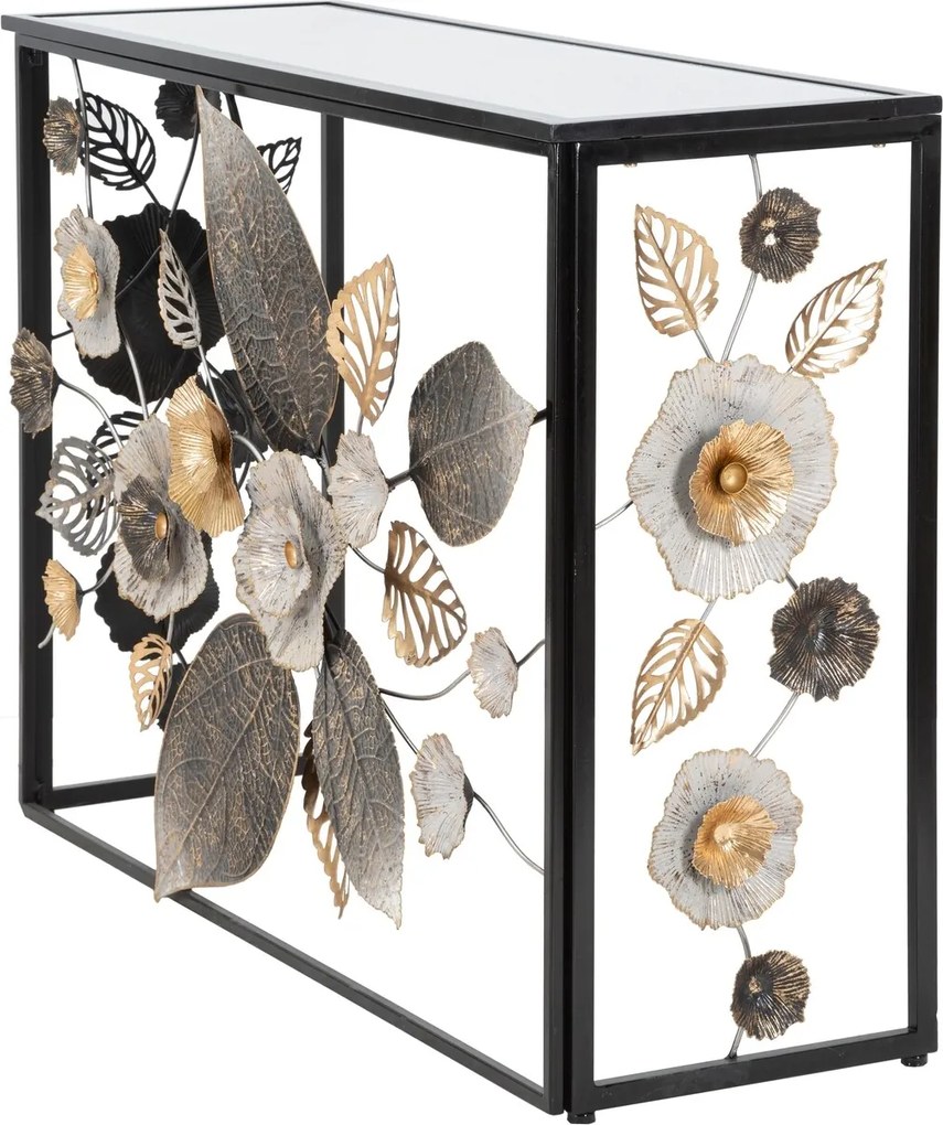 Consola Glam Dark, Mauro Ferretti, 111.8x41.9x80 cm, fier, multicolor