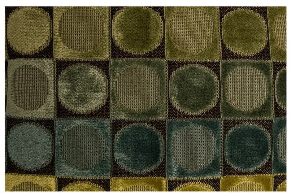 Pernă Dutchbone Ottava, 45 x 45 cm, verde - albastru