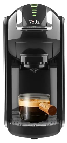 Espressor 8in1 Oliver Voltz OV51171K8R, 1450W, 0.8 L, 5 adaptoare, 19 bar, Cafea macinata si capsule, Negru/Argentiu