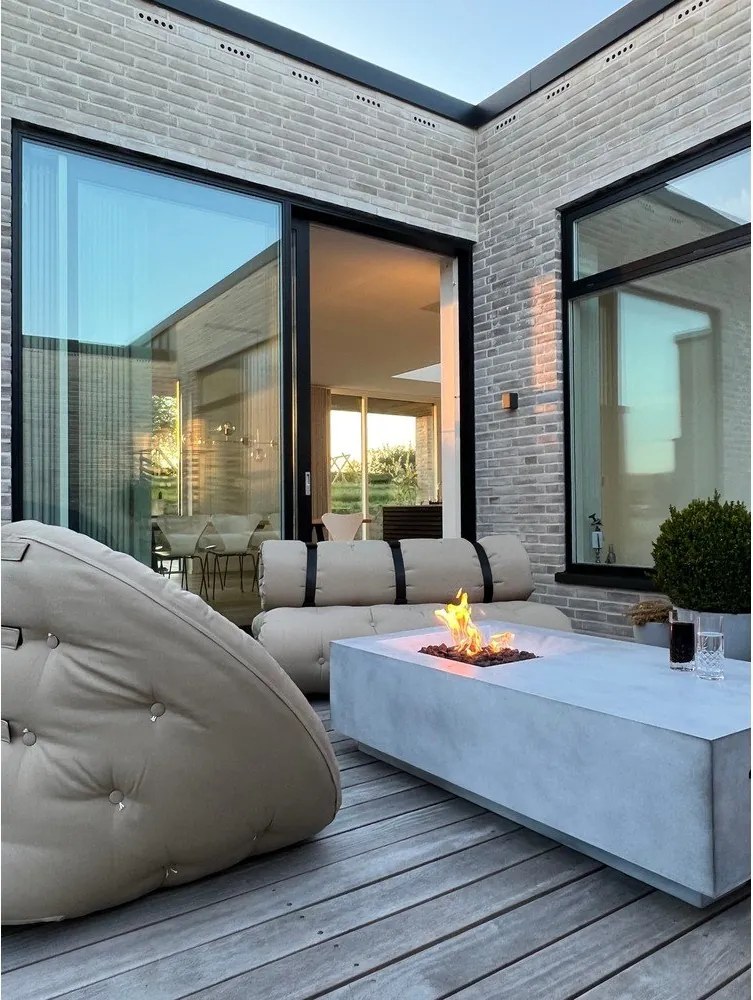 Fotoliu extensibil adecvat pentru exterior Karup Design Design OUT™ Nido White, alb