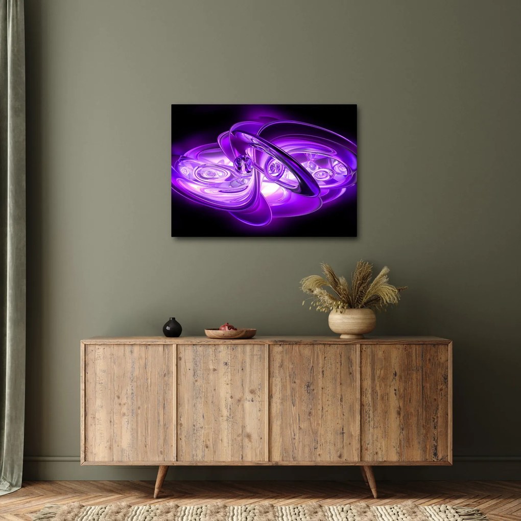 Tabloul fractalilor în violet (70x50 cm)
