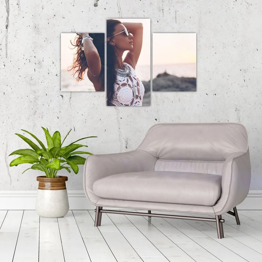 Tablou - Femeia pe plajă (90x60 cm)
