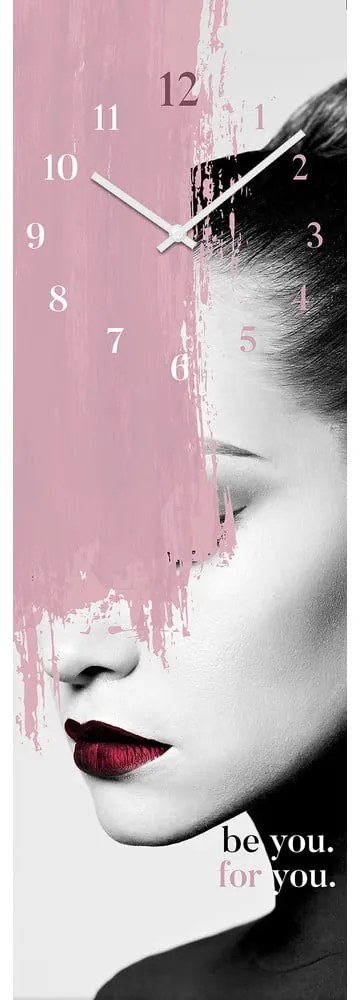 Ceas de perete din sticlă Be you - Styler