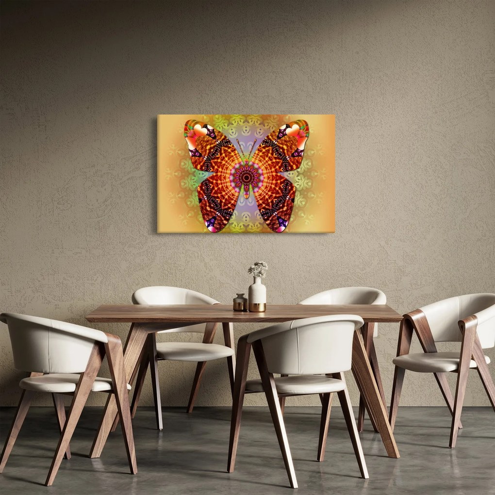 Tablou - Fluture etno (90x60 cm)