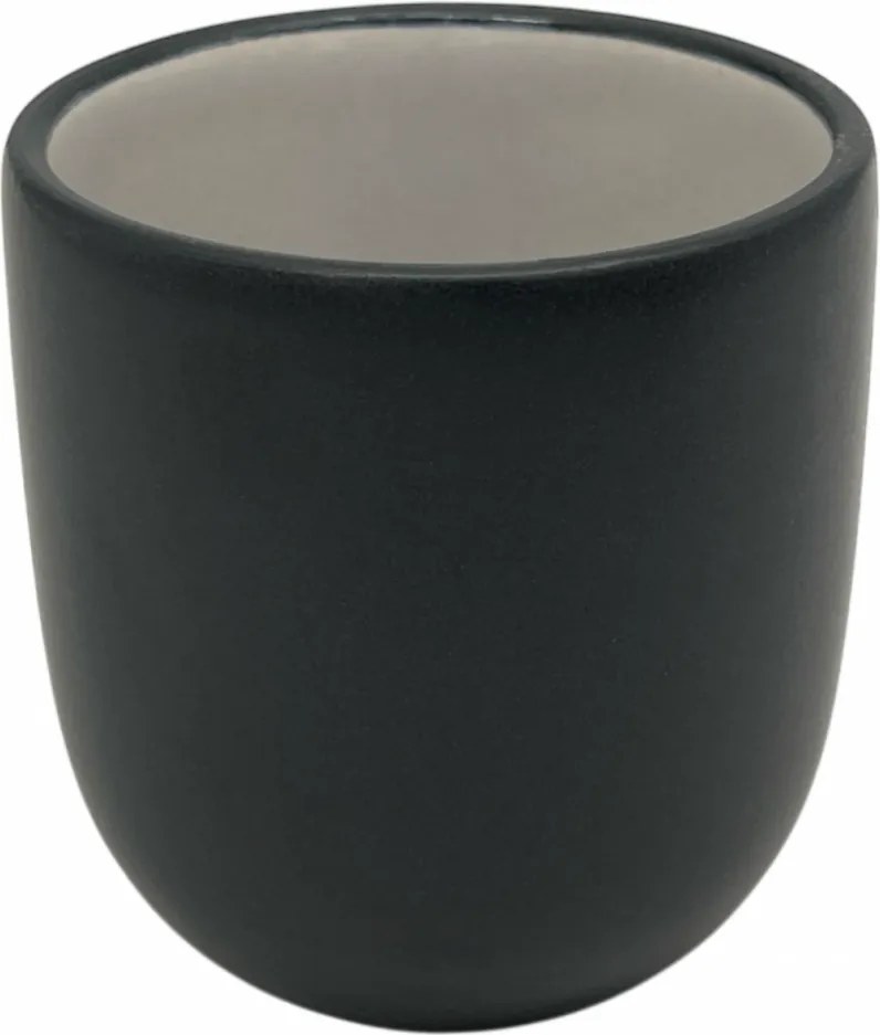 Pahar Cafea Novum Black Beauty 150ml (espresso lung cu lapte) Negru + Gri-Crem