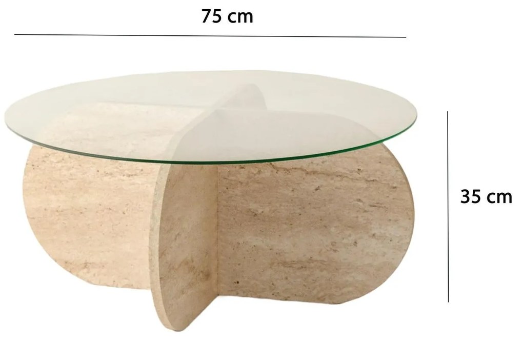 Măsuță de cafea Bubbly (Travertin) . 1101446