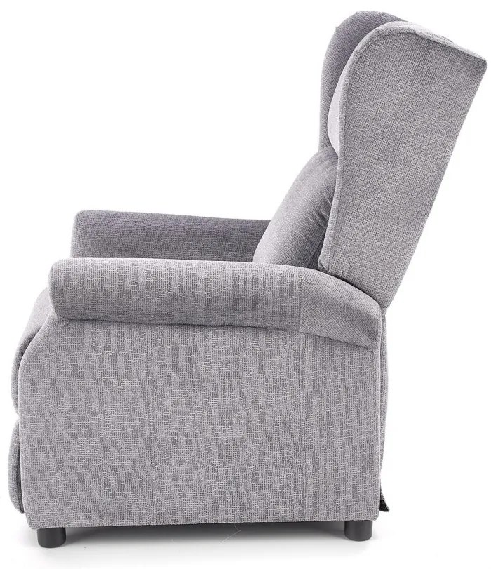 Fotoliu recliner cu functie de masaj Agustin M stofa gri