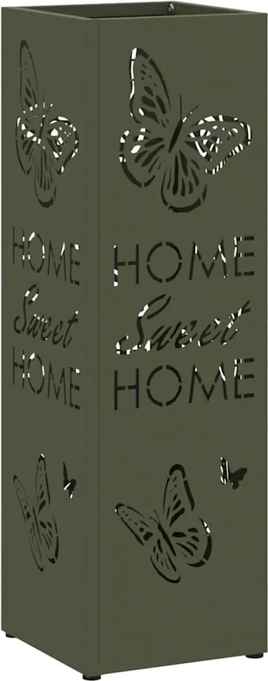 vidaXL Suport pentru umbrele Oliv 15,5 x 15,5 x 49 cm Metal