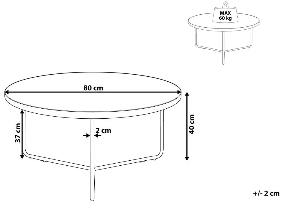 Măsuță de cafea Melza (gri) . 1076364