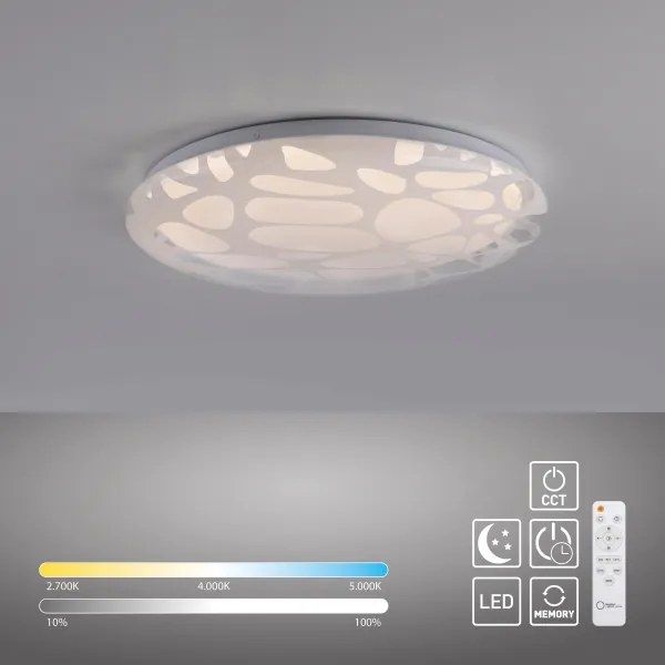 JUST LIGHT. 14009-16 - Plafonieră LED dimerizabilă ART PLAFO LED/20W/230V albă + telecomandă