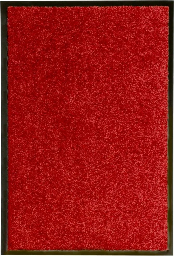 vidaXL Covoraș de ușă lavabil, roșu, 40 x 60 cm