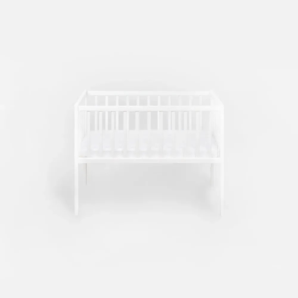 Patut mic, co-sleeping din lemn, Classic Alb 90 x 40 cm
