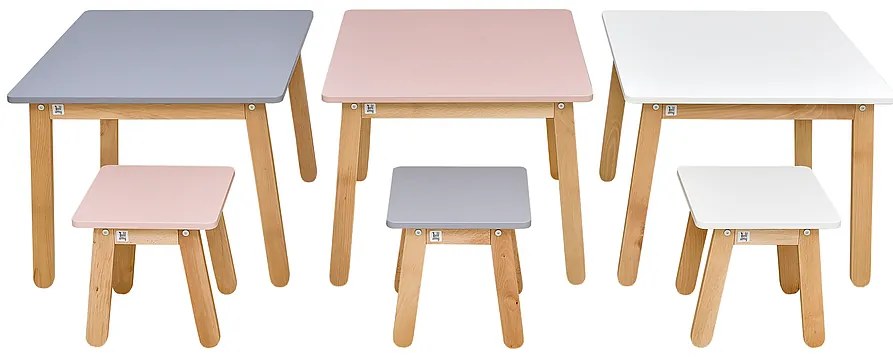 Scaunel pentru copii WOODY GREY gri