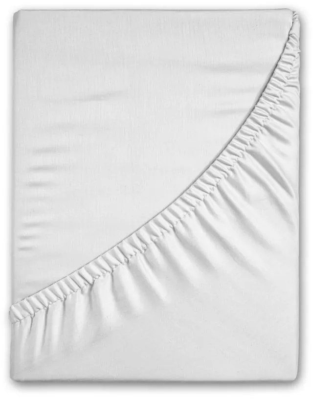 Cearceaf alb din flanelă cu elastic 90x200 cm – Good Morning