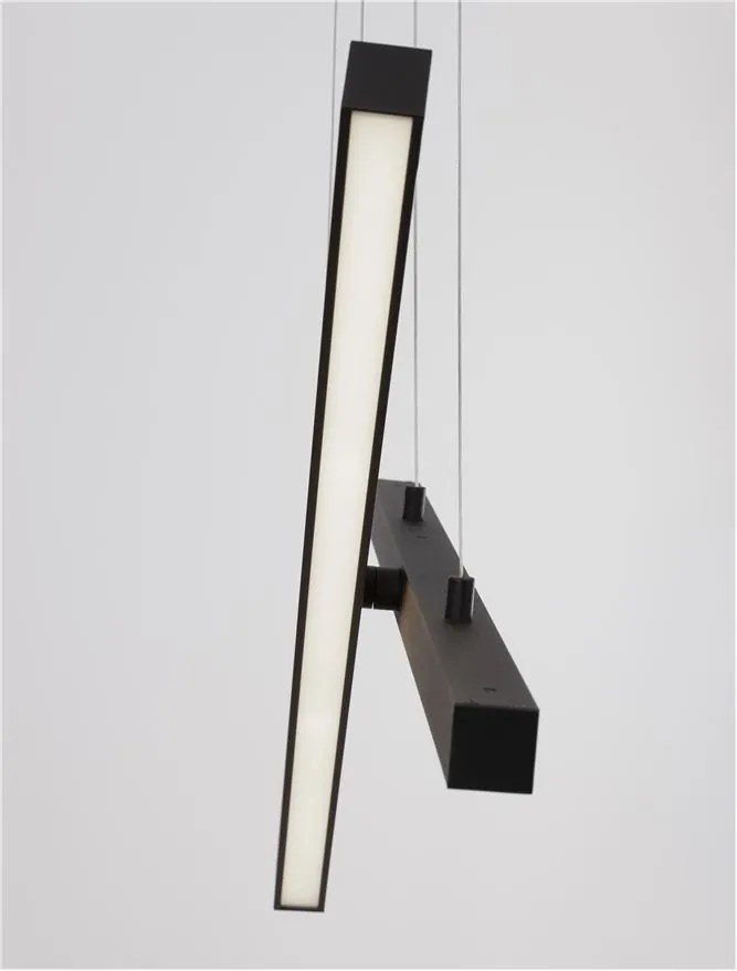 Lustra LED suspendata design modern X-LINE neagra