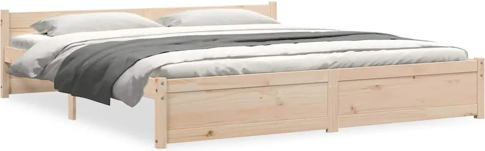 vidaXL Cadru de pat Super King, 180x200 cm, lemn masiv