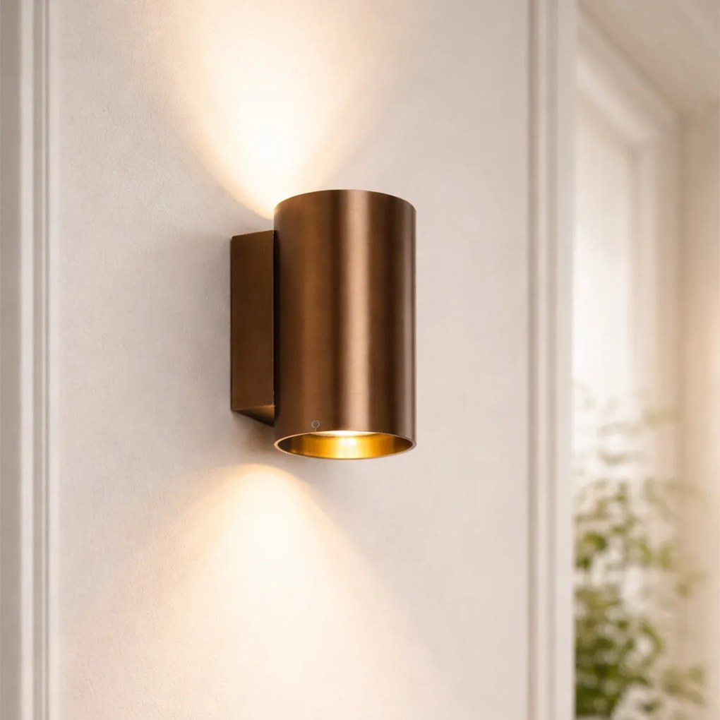 Aplică modernă bronz închis rotundă cu 2 lumini - Sandy