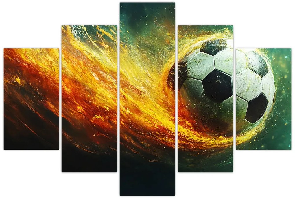 Tablou - Minge de Fotbal în Zbor (150x105 cm)
