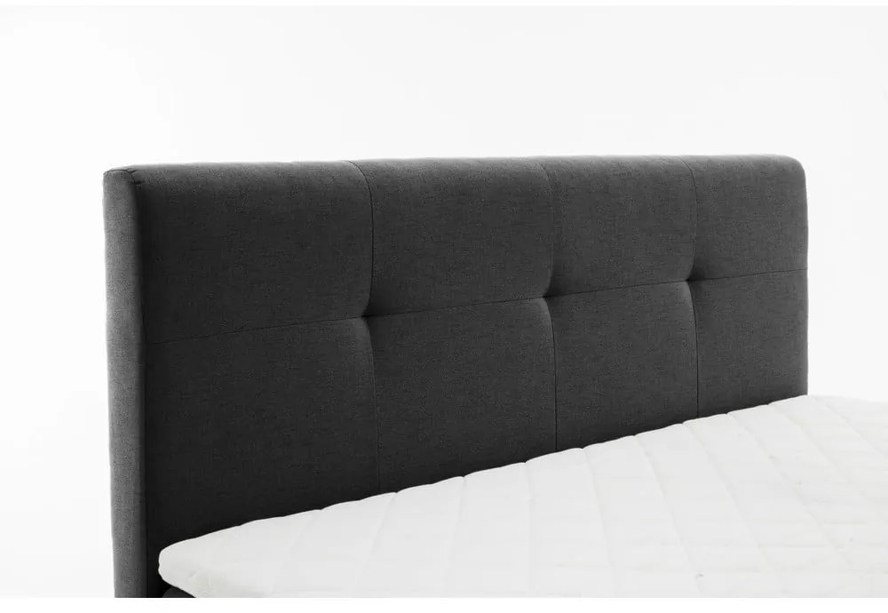 Pat boxspring gri antracit 160x200 cm Stockholm – Meise Möbel