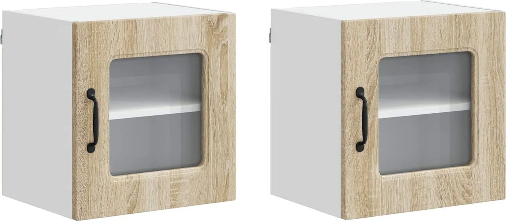 vidaXL Dulap de bucătărie Kalmar 2 pcs Stejar Sonoma 40 x 31 x 40 cm