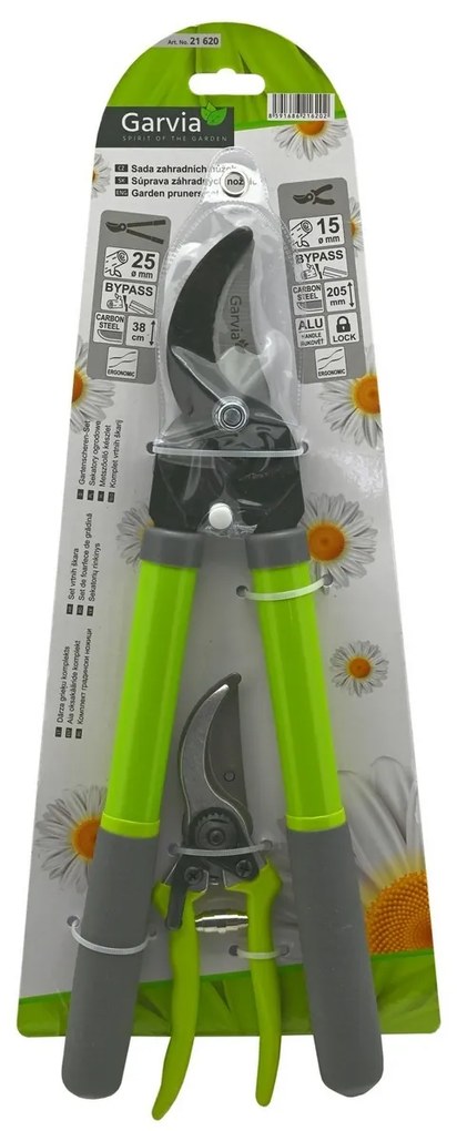 Set de foarfece de crengi și foarfece de grădinăGarvia Pruning Lopper + Secateurs