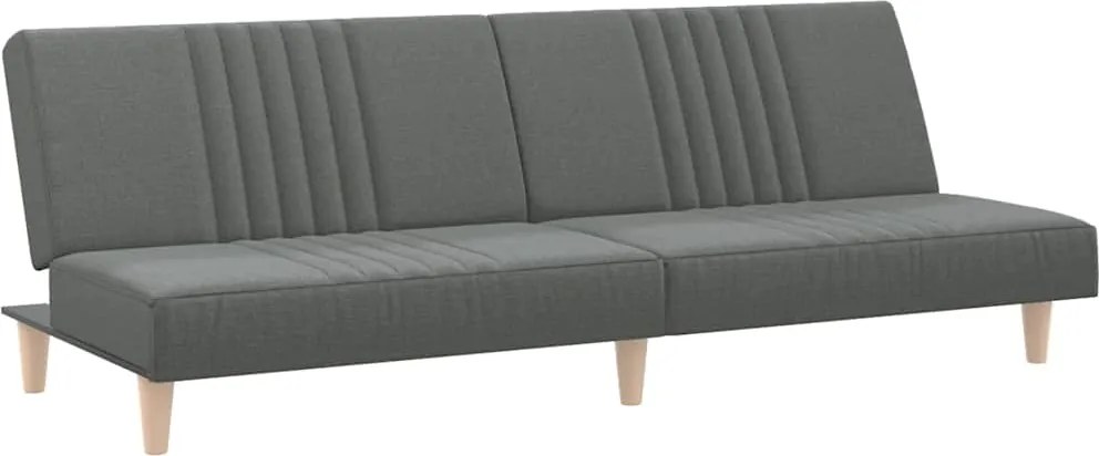 vidaXL Canapea extensibilă, gri închis, material textil