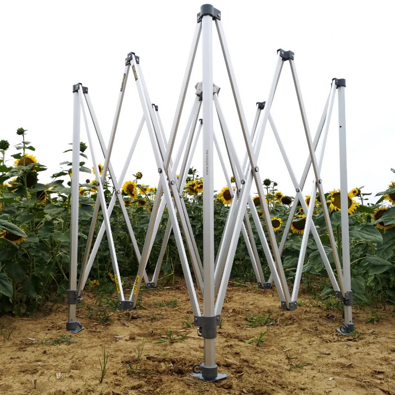 Cort de nuntă 3x6 m din aluminiu – Elegant și de montare rapidă - cu 3 pereți - Bej