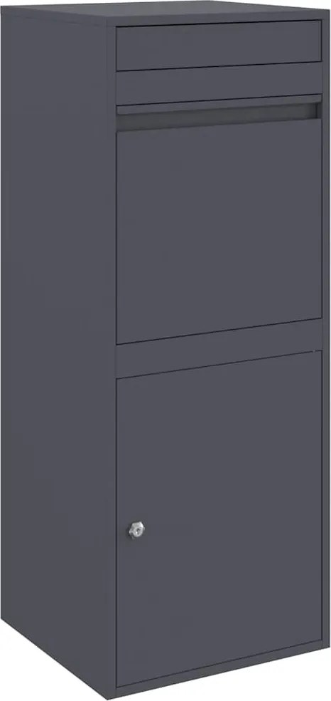 vidaXL Cutie pentru colet cu depozitare Antracit 41 x 38 x 103 cm Oțel