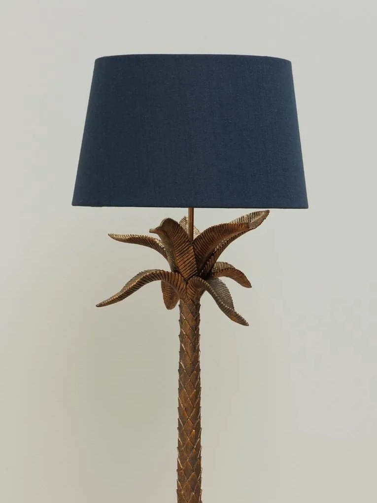 Lampadar din rasina, cu abajur din bumbac, Palmtree