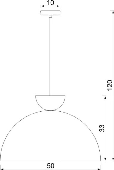Lustră suspendată pe cablu NEVIS, 1x E27/15W/230V, Ø 50 cm, crem
