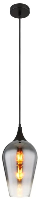 Pendul design modern LAVUS negru/crom