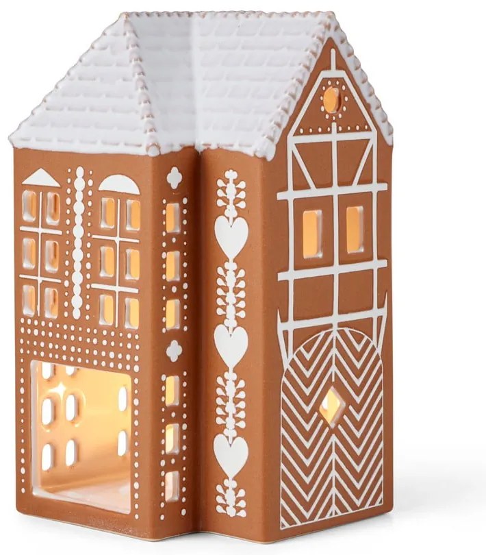 Sfeșnic pentru lumânări pastilă din ceramică Gingerbread Lighthouse – Kähler Design