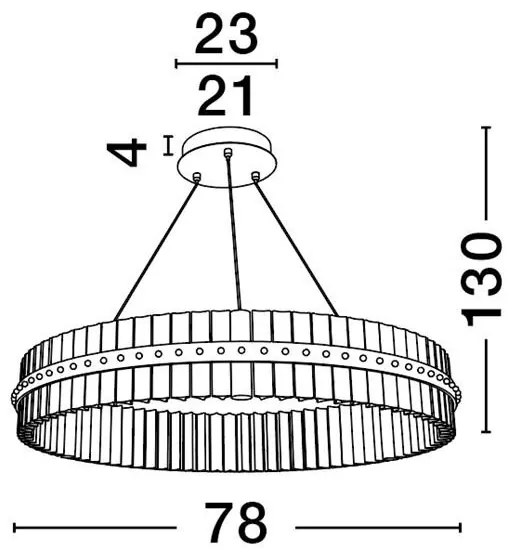 Lustra LED design modern decorativ OLIMPIA D-78cm