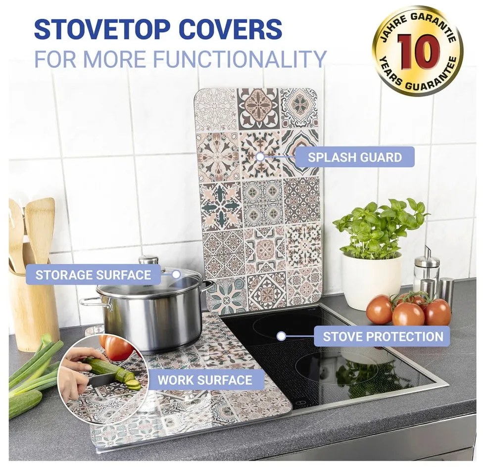 Set 2 protecții din sticlă pentru aragaz Wenko Universal Tile