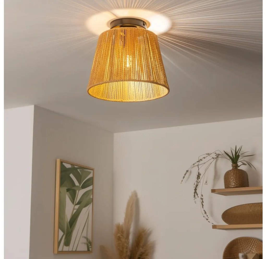 Brilagi - Plafonieră LED CERIA BOHO 1x E27/40W/230V Ø 28 cm maro