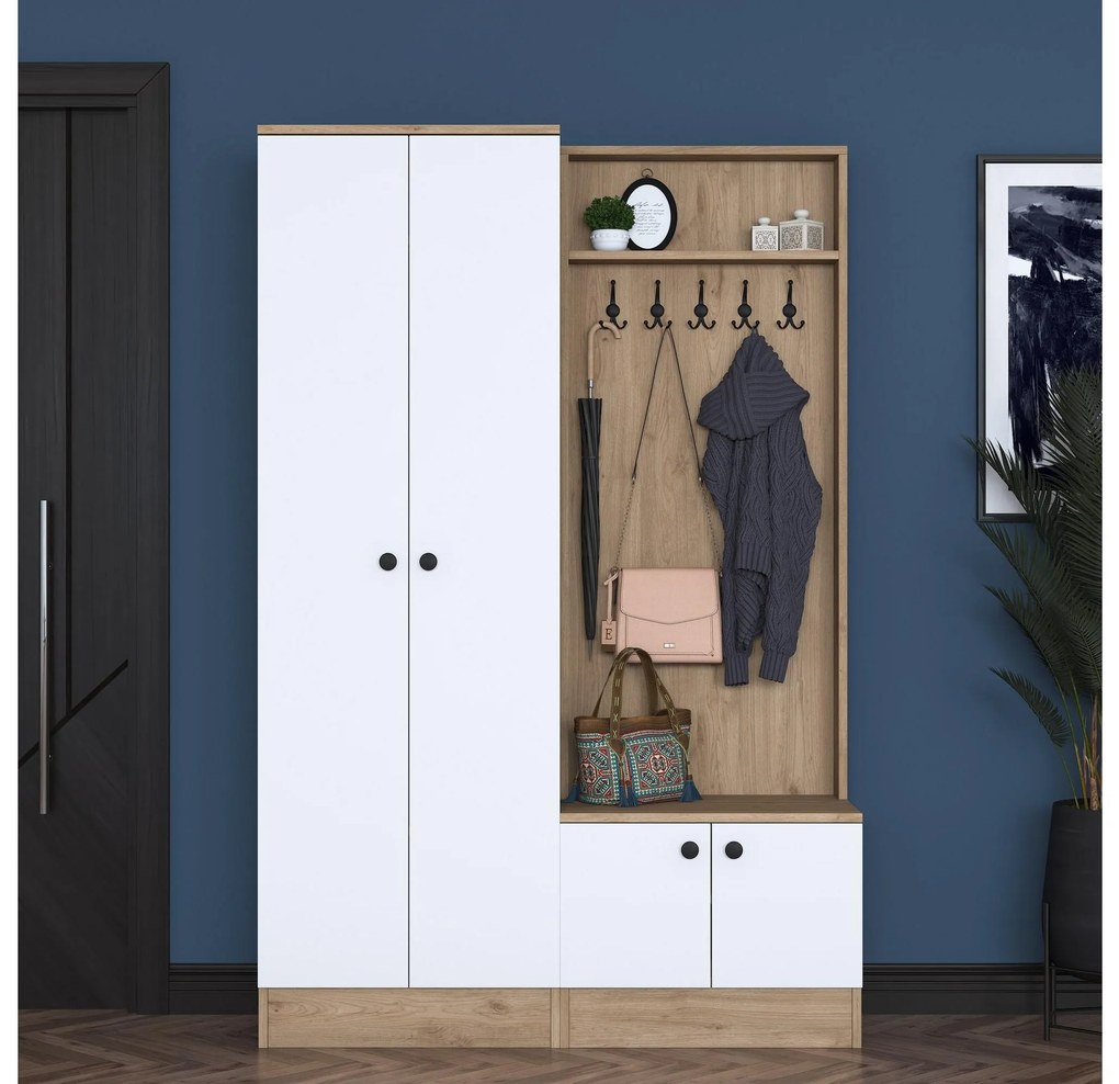 Mobilier Hol Bivake 2 (alb + Nuc) . 1093973