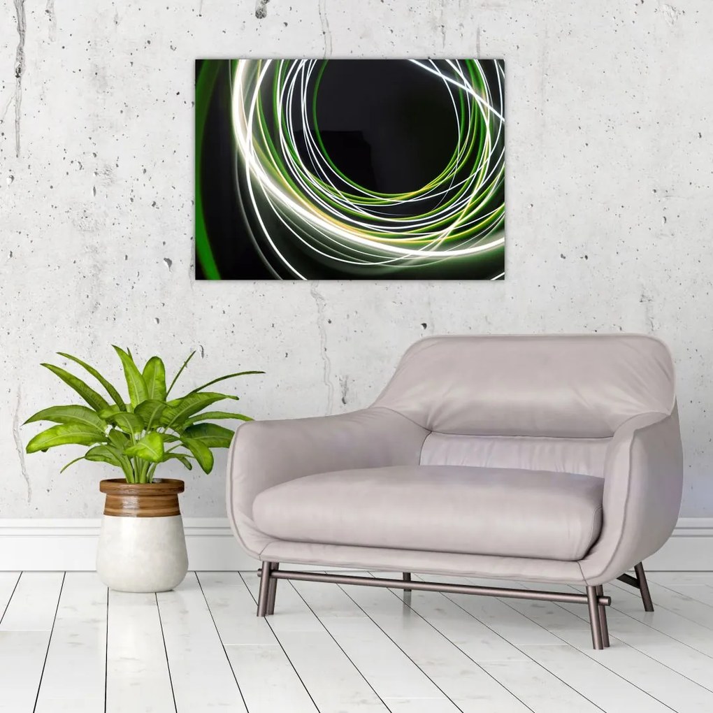 Obraz cu linii verzi (70x50 cm)