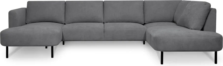 Colțar gri închis (cu colț pe partea dreaptă/în formă de "U") Hero – Scandic