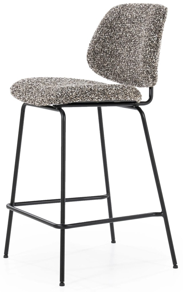 Scaun de bar Jon din Țesătură și metal taupe